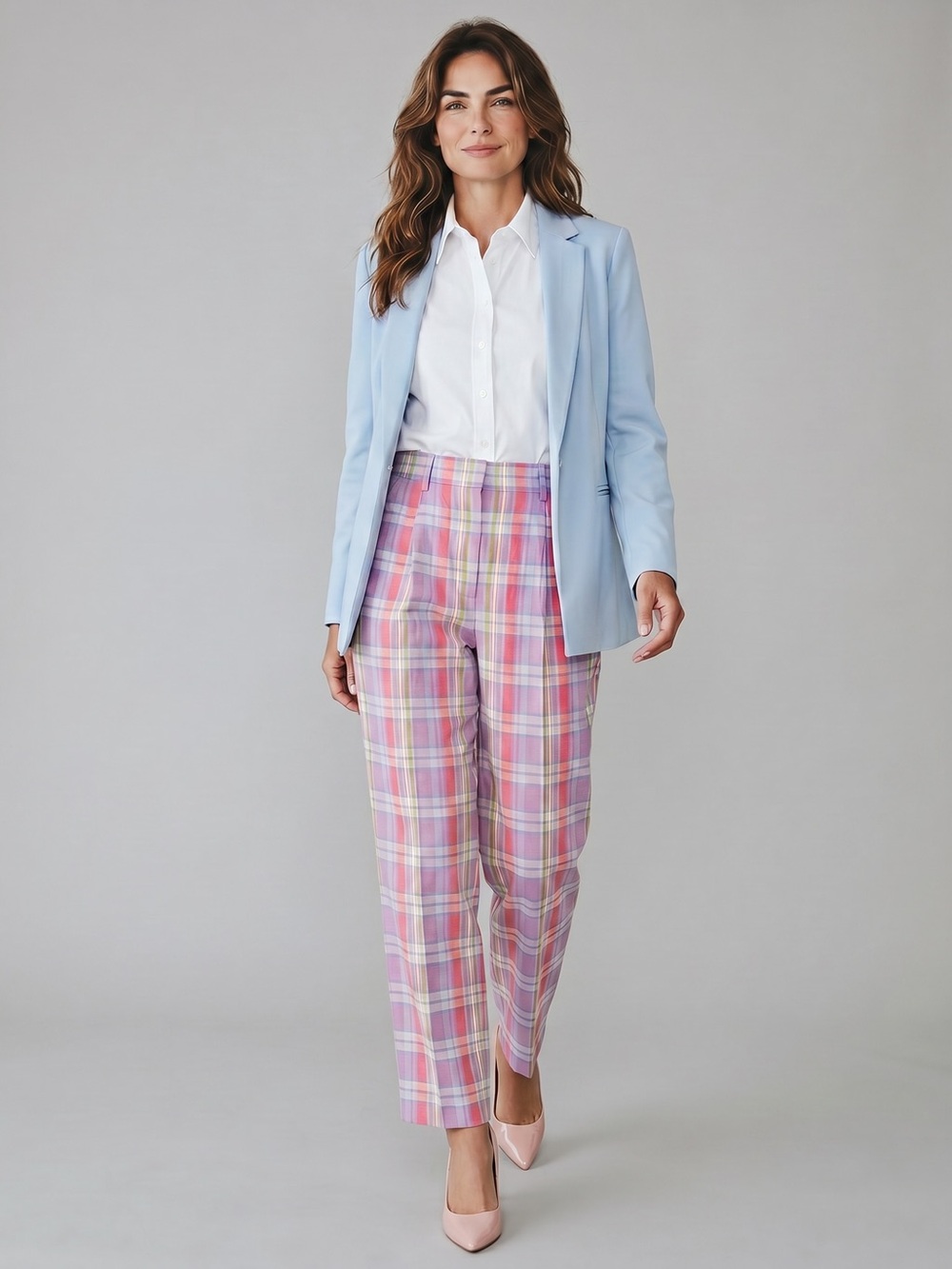 J. Crew Collection Plaid Trouser Pants Size 00 Italian Viscose Hemp Blend Preppy